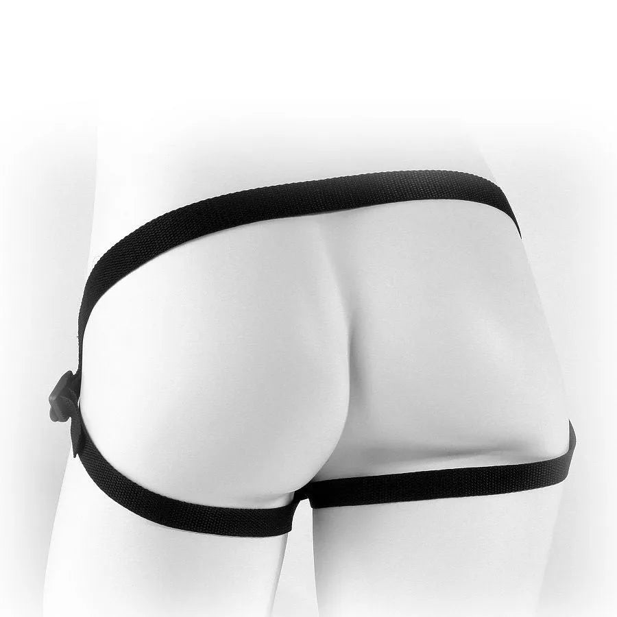 Harnais néoprène noir ajustable, sangles confortables, joint torique silicone, adapté morphologie, liberté de mouvement.