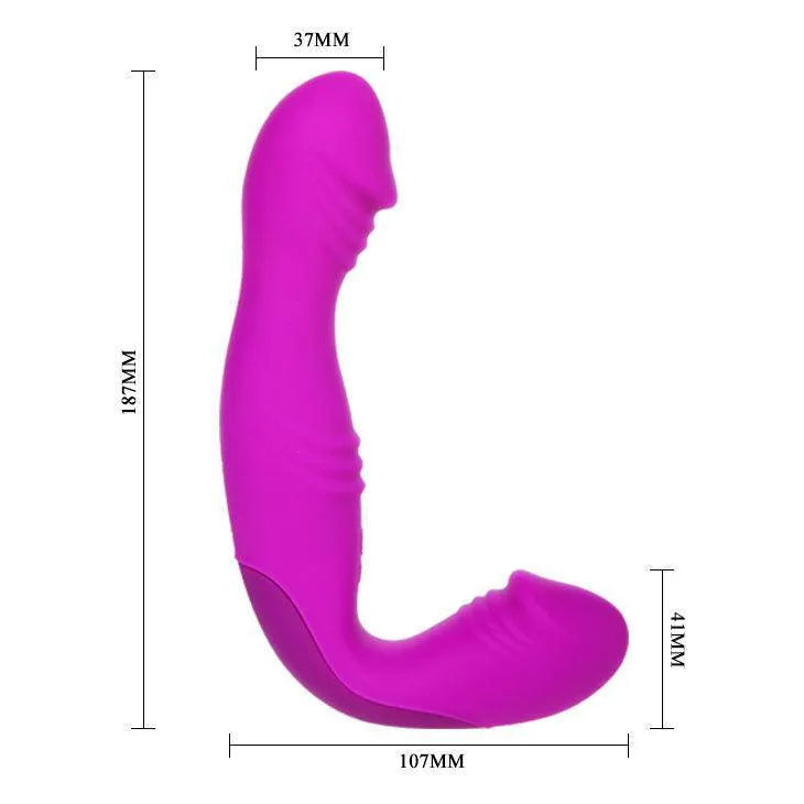 Harnais Vibrant Sans Bretelles Silicone Rechargeable
