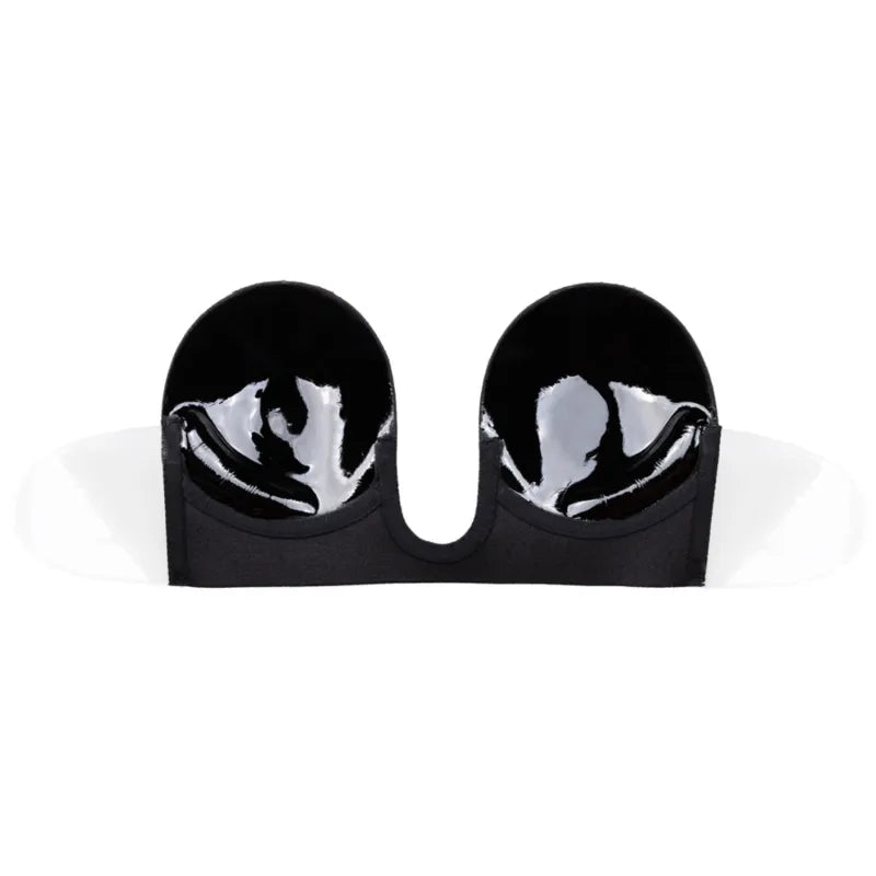 Soutien-gorge noir sans bretelles, style U, adhésif, idéal pour décolletés plongeants et dos nu, réutilisable jusqu'à 25 f...