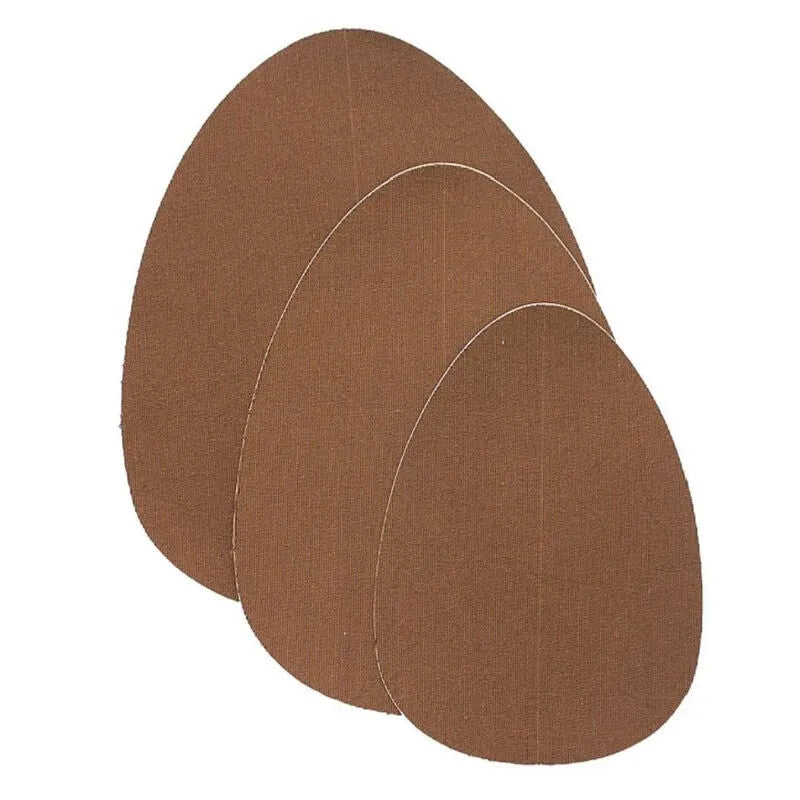 Coussinet lifting seins marron, forme ovale, coton imperméable, hypoallergénique, sans bretelles, soutien invisible.