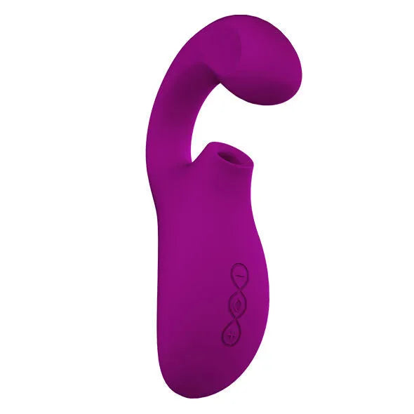 Masseur sextoy Lelo Enigma double stimulation clitoridienne G-spot silicone hypoallergénique design éргonomique portable rose profonde