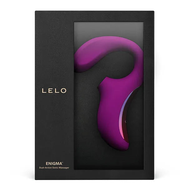 Masseur sextoy Lelo Enigma double stimulation clitoridienne G-spot silicone hypoallergénique design éргonomique portable rose profonde