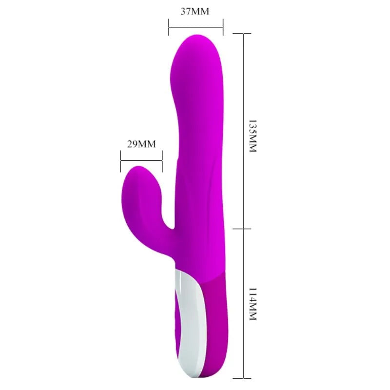 Vibromasseur gonflable rechargeable silicone haute qualité multi-vibrations Pretty Love Dempsey
