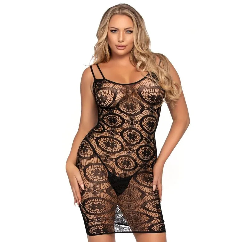 mini robe crochet marguerite élégante féminine luxe nylon élasthanne extensible délicat floral soirée romantique ajustement universel confortable sculptant séduisante glamour