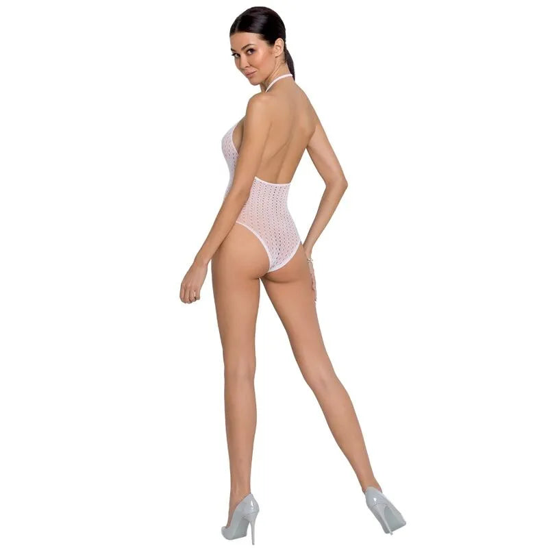 PASSION LINGERIE BS088 BODYSTOCKING DENTELLE TRANSPARENTE SEXY POLYAMIDE ÉLASTHANNE