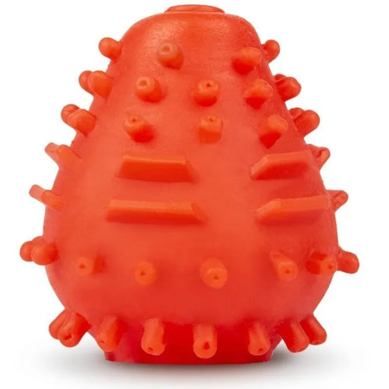 masturbateur compact texturé silicone TPE hypoallergénique élastique rouge discret gaufré sensations portable facile nettoyage réutilisable compatible lubrifiant aqueux Gvibe