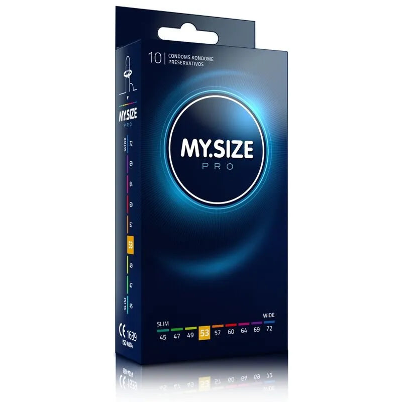 Préservatifs vegan ultra-sensibles personnalisés 53 mm latex hypoallergénique MY SIZE PRO