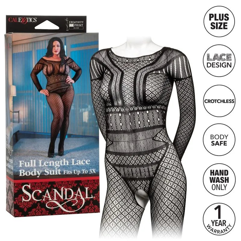Body dentelle noire grande taille, sans entrejambe, maille respirante, extensible, confortable, silhouette séduisante.