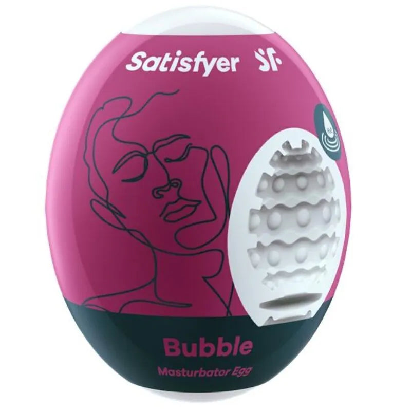 Satisfyer Bubble Masturbator Egg innovation sextoy silicone flexible texture réaliste stimulation intime hydractive材料 discret portable