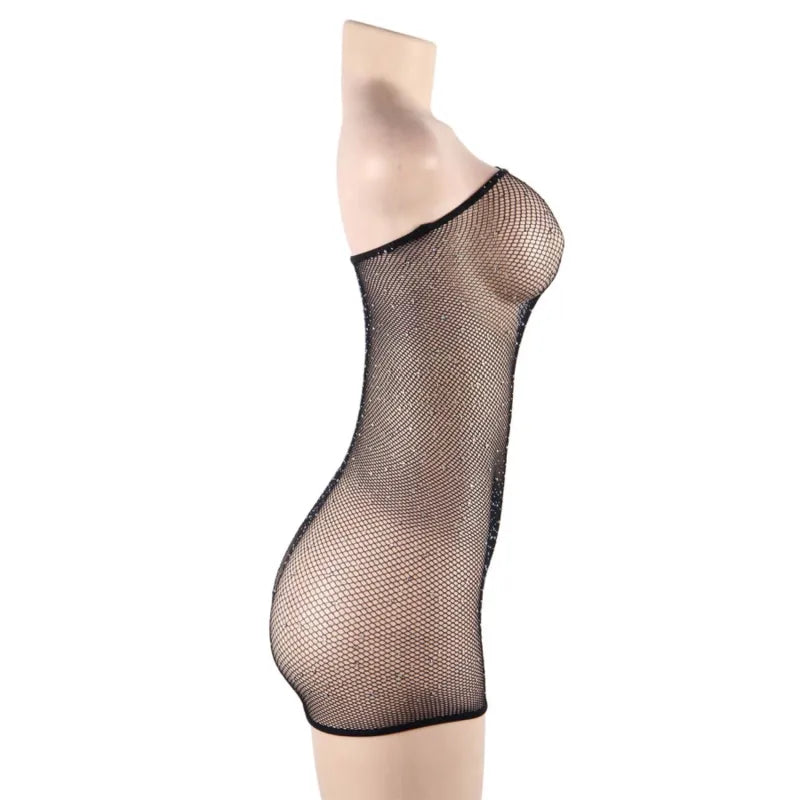 lingerie sexy combinaison filet pierres brillantes reine sophistiquée élégante sensuelle extensible confortable transparente sculptante taille grande ajustable