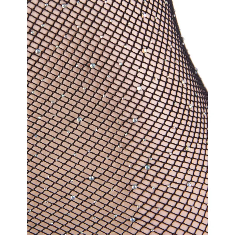 lingerie sexy combinaison filet pierres brillantes reine sophistiquée élégante sensuelle extensible confortable transparente sculptante taille grande ajustable
