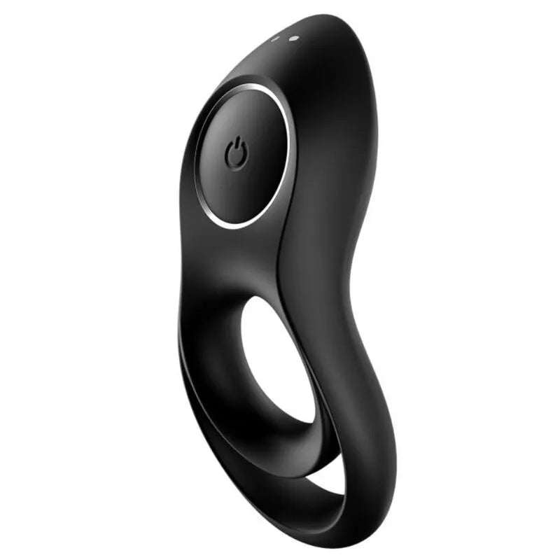 Anneau vibrant duo Satisfyer Légendaire Noir, stimulation pénis testicules, silicone médical, garantie 15 ans, sextoy couple