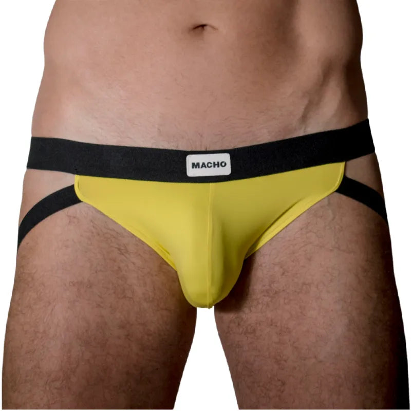 MACHO suspensoir Lycra élasthanne sangles doubles maintien confortable sans tissu arrière liberté mouvement sport quotidien taille LXL sensualité silhouette