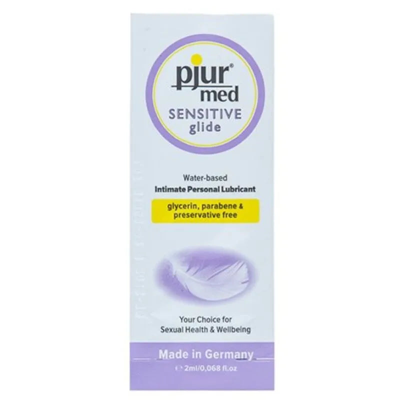 Lubrifiant eau sans glycérine sans parabènes muqueuses sensibles zone génitale format 2 ml voyage discret hypoallergénique nonirritant