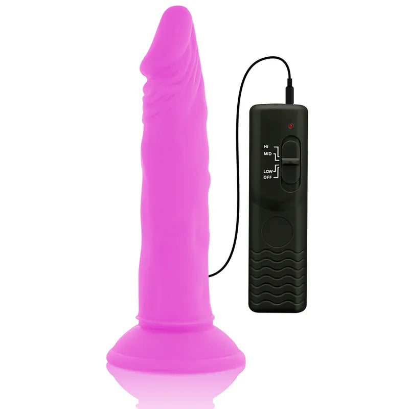 Vibromasseur Télécommandé Flexible Violet TPE 23 cm Compatible Harnais Usage Anal
