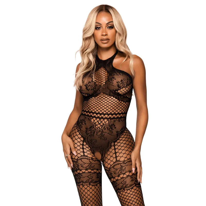 Body dos nu sans couture filet industriel dentelle noire taille unique extensible nylon élasthanne confortable sensuel élégant sophistiqué