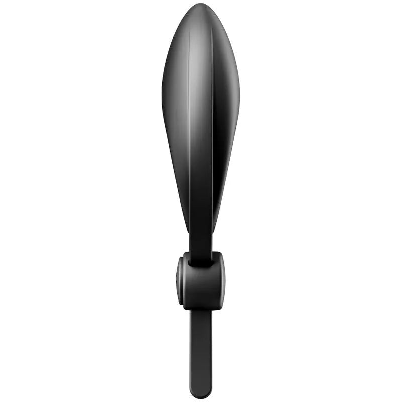 Anneau vibrant Satisfyer Sniper noir, silicone hypoallergénique, forme ovale ajustable, design ergonomique pour confort op...