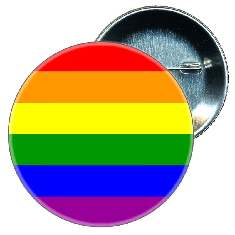 épingle drapeau arcenciel fierté LGBT colorée festive originale compacte durable brillante artisanale espagnole DiabloPicante taille6x6cm accessoire mode