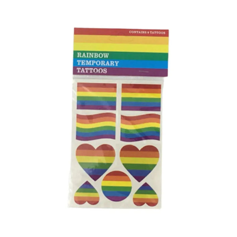 Tatouages temporaires drapeau arc-en-ciel fierté LGBT célébrations amusantes