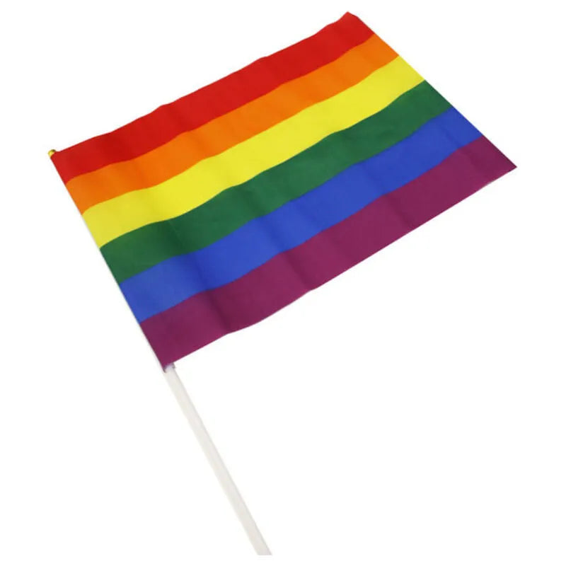 fanion moyen multicolore fierté inclusif festif durable résistant réutilisable portable visible léger facile installation extérieur intérieur accroche