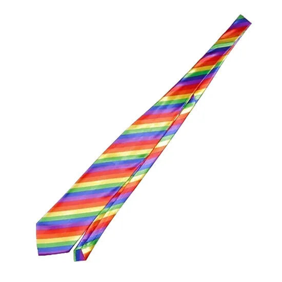 cravate multicolore LGBT fierté festif inclusif vibrant satiné unisexe confortable durable résistant soirée célébration anniversaire