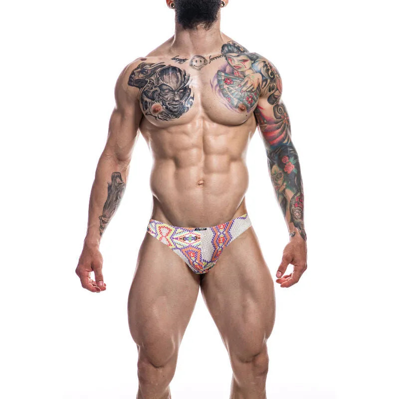 Slip Bikini Homme Confortable Polyester Elasthanne Couleurs Audacieuses Cut4men