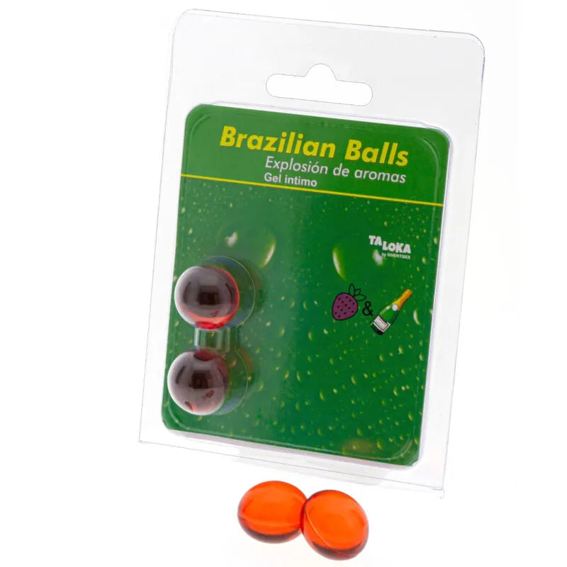 gel intime boules brésiliennes lubrifiant fraises champagne massage sensuel érotique parfumé fondant chauffant luxueux soyeux glissant aphrodisiaque