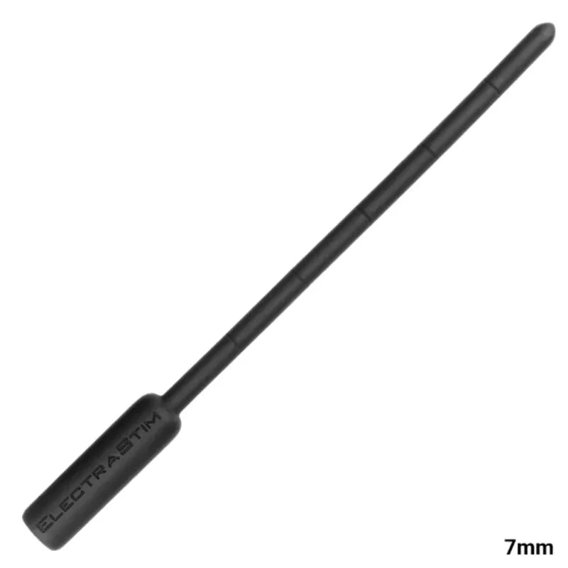 Sons urétraux silicone noir flexible électrostimulation bipolaire débutants 5mm 7mm