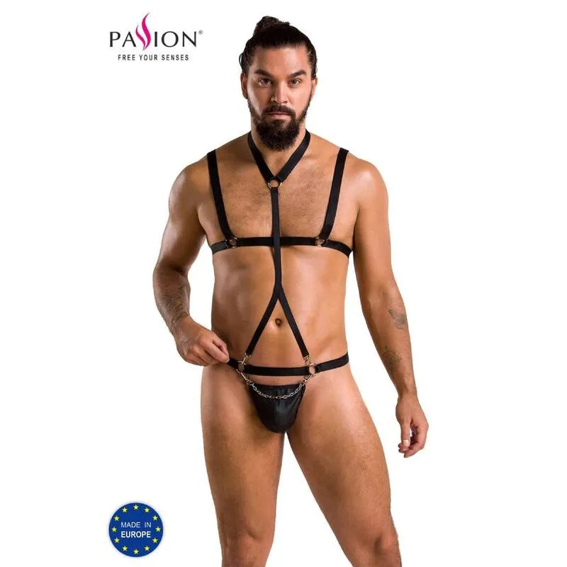 PASSION 039 ensemble lingerie noir polyuréthane polyester fabriqué UE Oeko-Tex