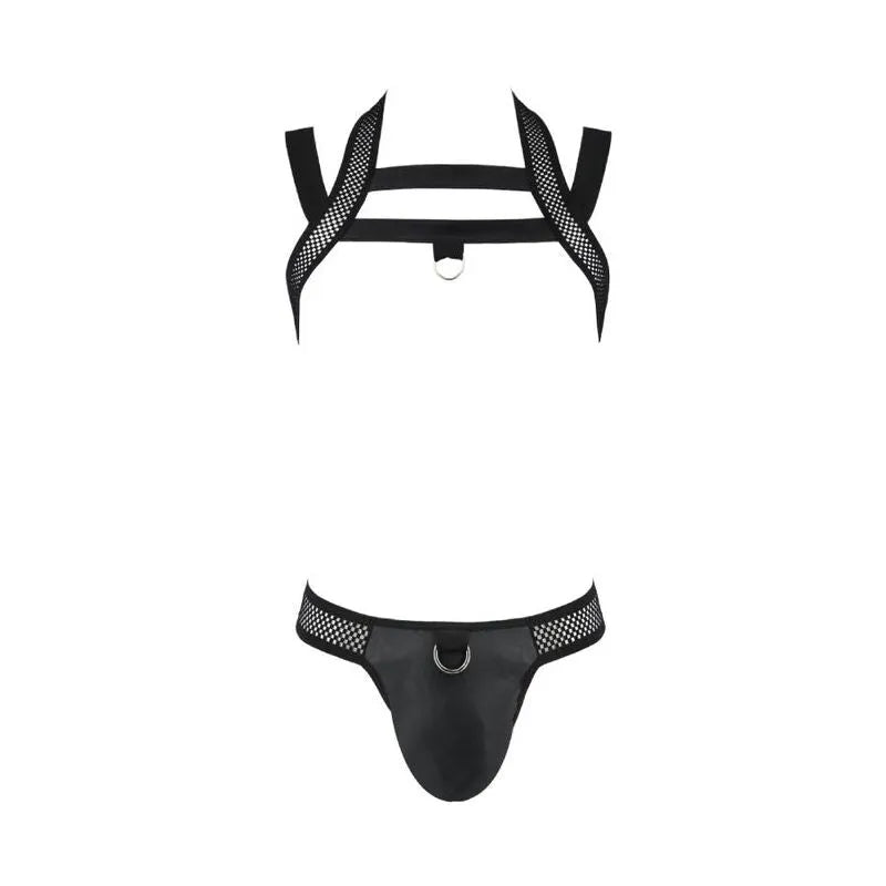 PASSION 043 Ensemble Lingerie Noir Polyuréthane Polyester Certifié Oeko-Tex Européen