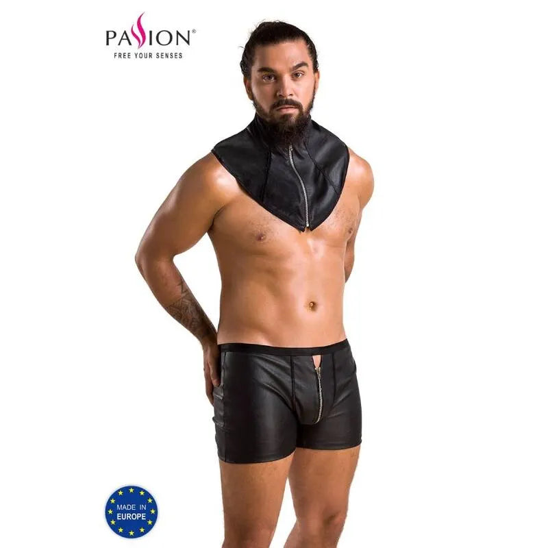 PASSION 051 Ensemble lingerie noir polyuréthane polyester certifié Oeko-Tex fabriqué UE