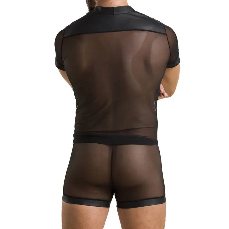 Ensemble lingerie noire élégant en polyuréthane et polyester, design raffiné, certifié Oeko-Tex, tailles S et M.