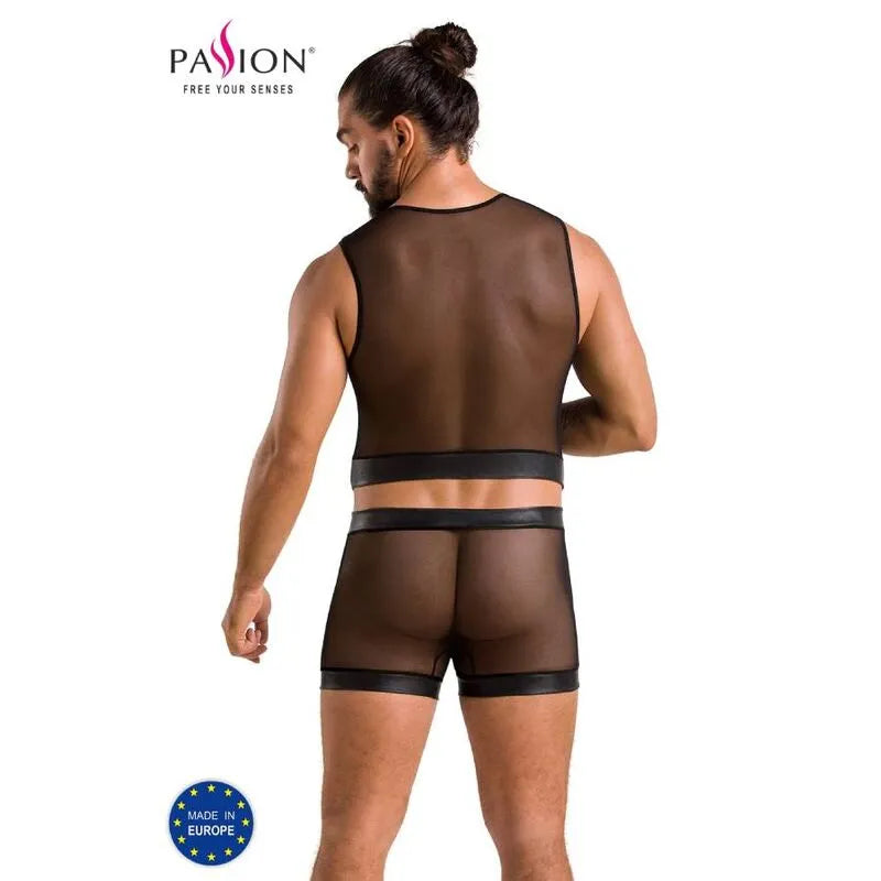 PASSION 053 Ensemble William Noir Lingerie Polyuréthane Polyester Oeko-Tex Europe