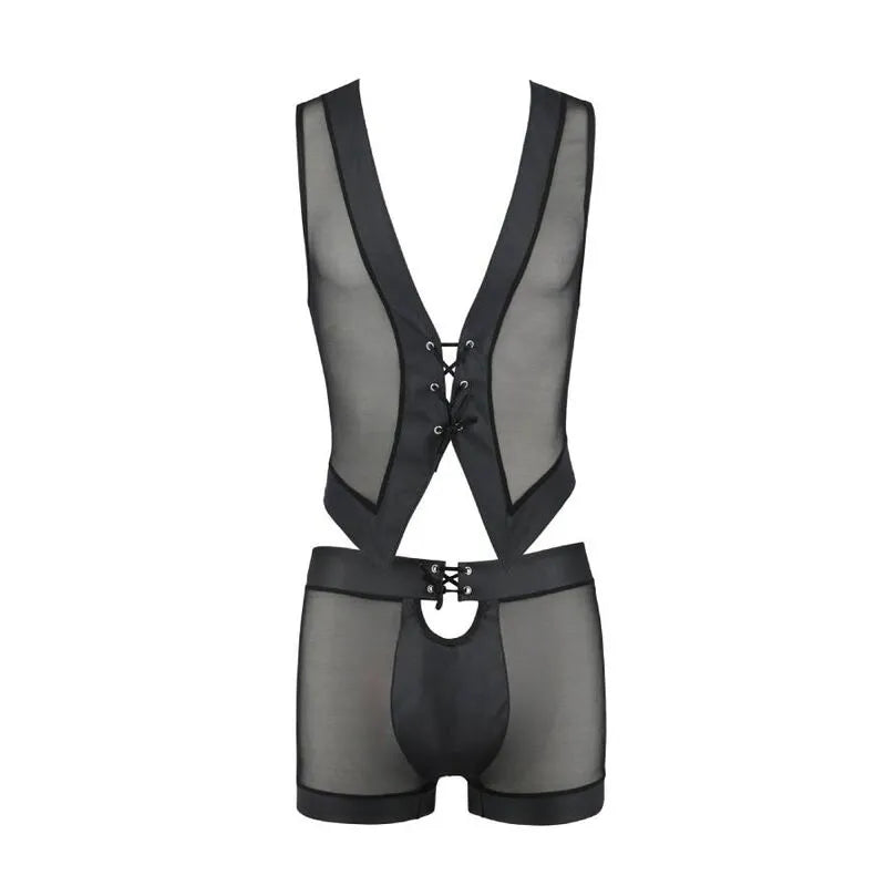 PASSION 053 Ensemble William Noir Lingerie Polyuréthane Polyester Oeko-Tex Europe
