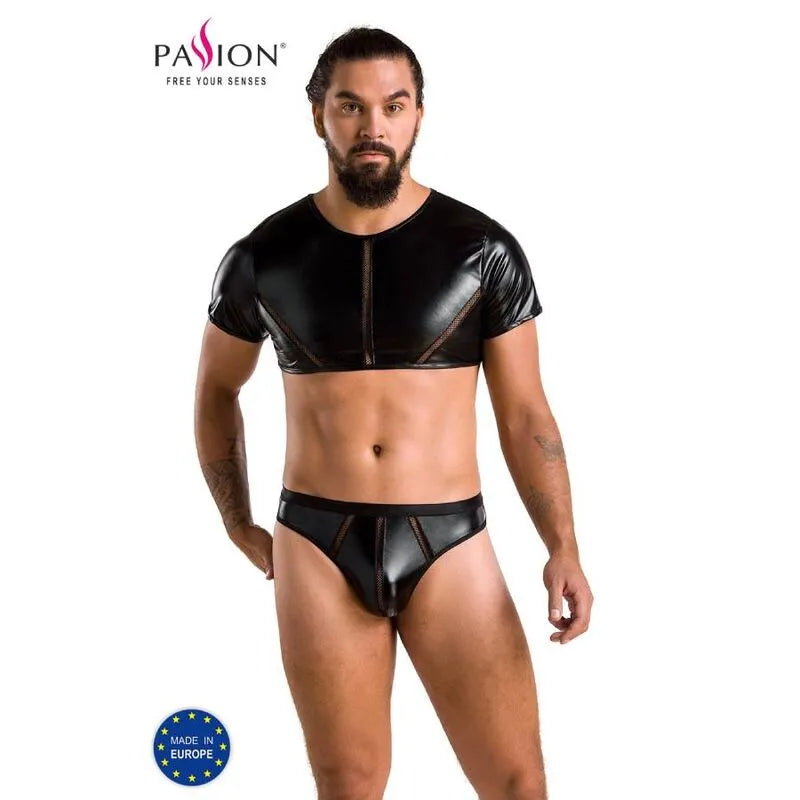 PASSION ensemble lingerie noir certifié Oeko-Tex polyester élasthanne Europe