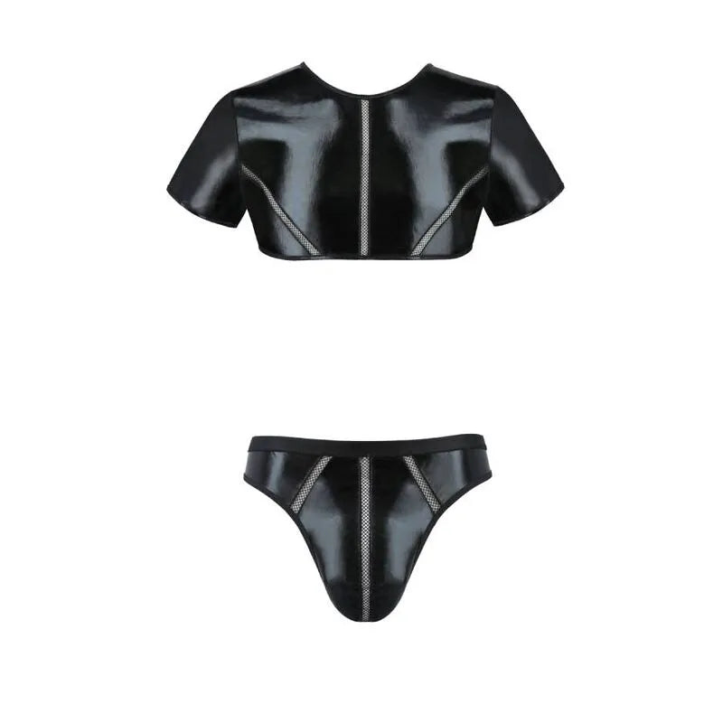 PASSION ensemble lingerie noir certifié Oeko-Tex polyester élasthanne Europe