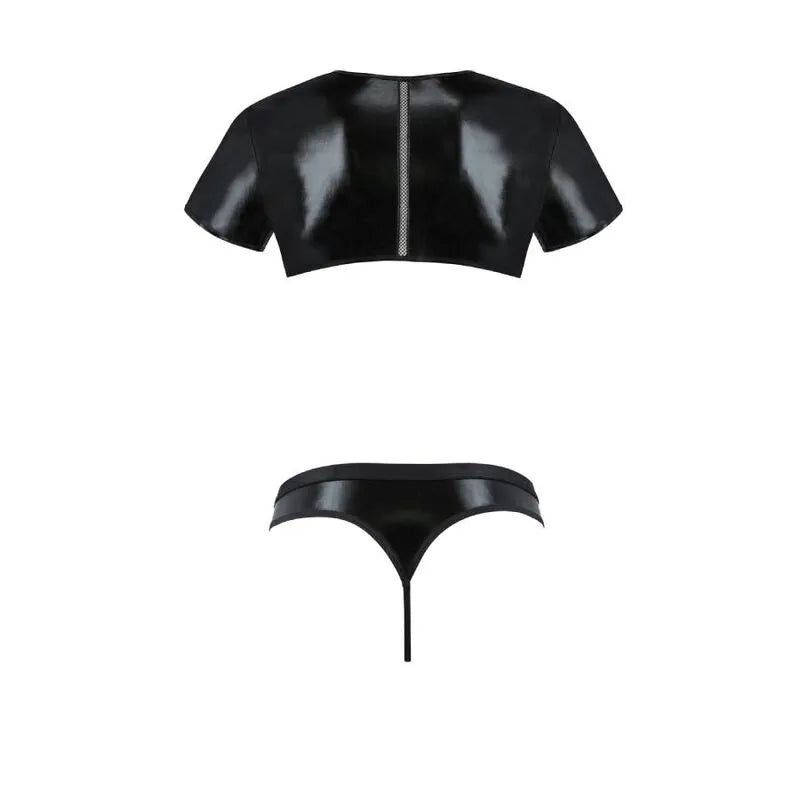PASSION ensemble lingerie noir certifié Oeko-Tex polyester élasthanne Europe