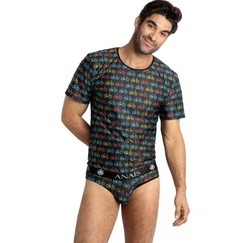 T-shirt Benito pour homme, ajusté, 94% polyamide, 6% élasthanne, par Anais Apparel, lingerie sexy depuis 2003.
