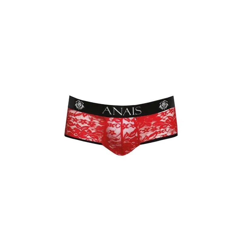 Bikini homme rouge dentelle imprimé fleuri, coupe ouverte, confort extensible, tailles S à XL.