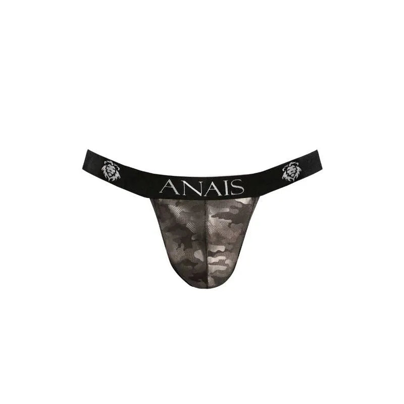 Jockstrap ANAIS MEN, imprimé militaire, microfibre, ceinture noire logo ANAIS, design ajusté et sexy.