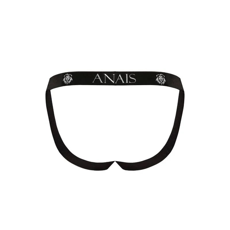 Jockstrap homme à carreaux verts et noirs, bande élastique noire avec logo Anais, style sexy et confortable.