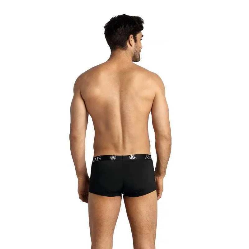 Boxer homme noir microfibre, coupe sportive ajustée, jambes longues, confort seconde peau, extensible et respirant.