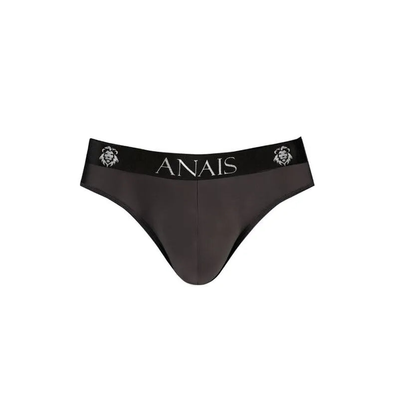 Slip homme ANAIS MEN noir en microfibre, taille élastique large, design sexy et confortable, idéal pour un usage quotidien.