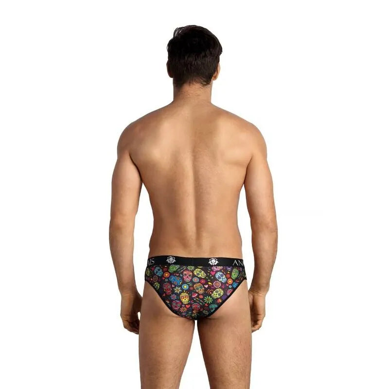 Slip homme coloré Anais Mexico, coupe sexy, taille élastique noire, motifs mexicains, confort et qualité supérieure.