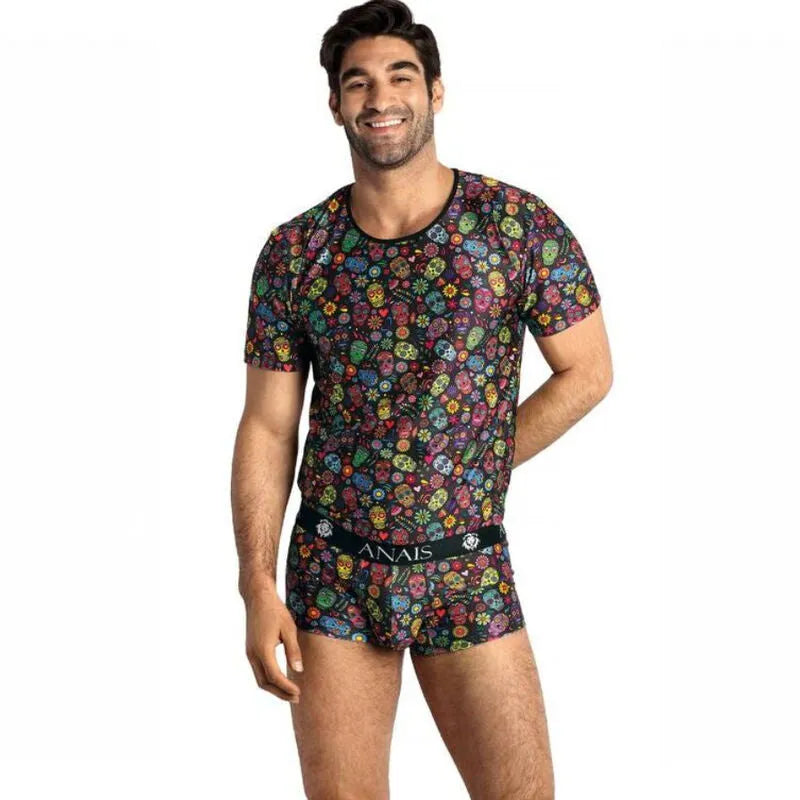T-shirt ajusté homme Mexico, couleur neutre, 94% polyamide, 6% élasthanne, Anais Apparel, taille S à 3XL.