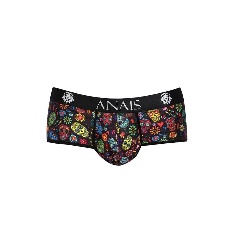 Culotte homme Anais Mexico, motifs colorés, coupe sportive, ceinture noire logo Anais, ajustement parfait.
