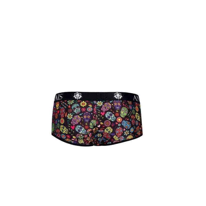 Culotte homme colorée Anais Mexico, coupe sportive, motifs mexicains, ajustement parfait, polyamide et élasthanne.