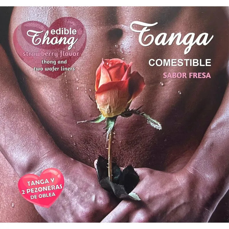 string azyme comestible homme fraise fétichiste flexible ne tache pas