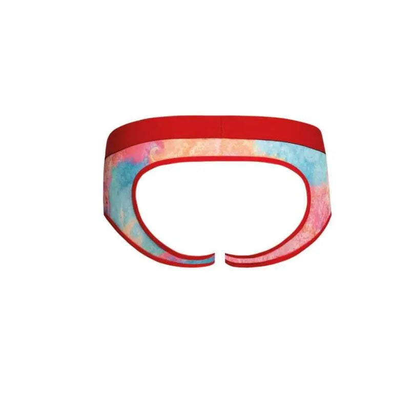 Jockstrap homme ANAIS MEN, imprimé banane, lycra doux, ceinture élastique rouge, coupe sexy et confortable.
