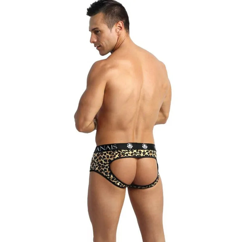 Bikini homme imprimé animalier en microfibre Mercure, taille élastique, confort optimal, Anais Apparel.